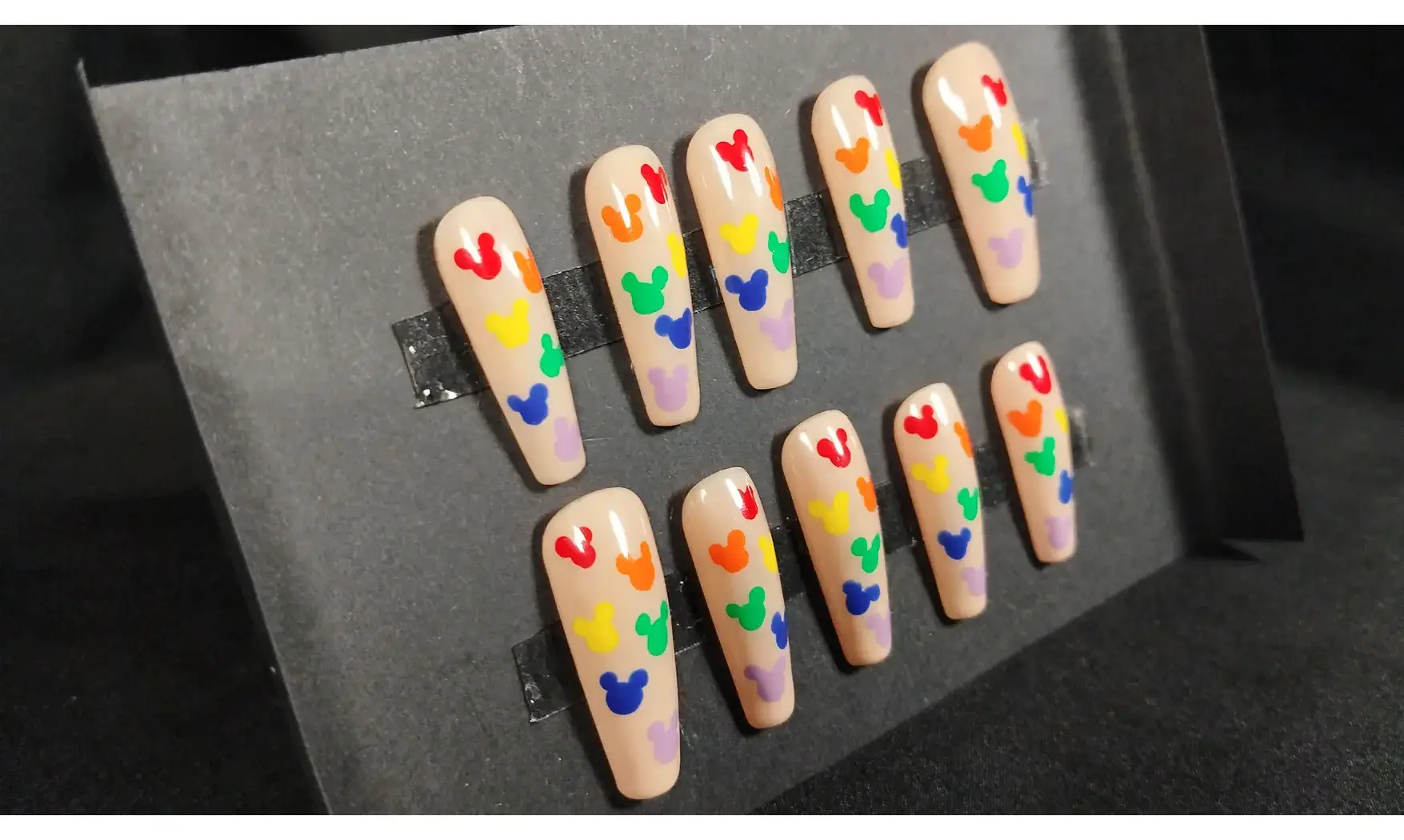 Press on nails Mickey couleur - Taille S