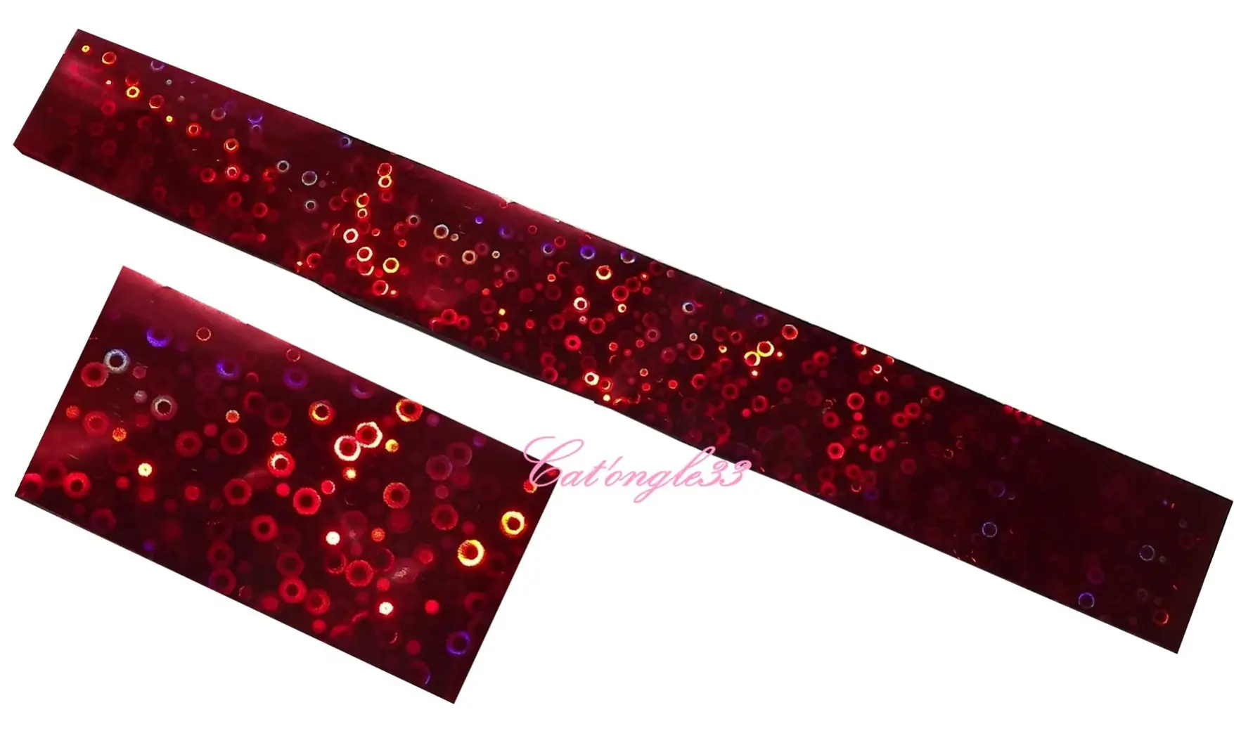 Foils bulle rouge hologramme 20 cm
