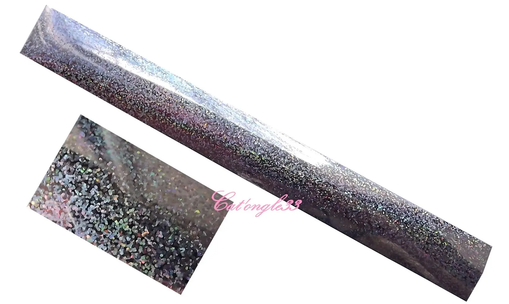 Foils paillette argent hologramme 20 cm