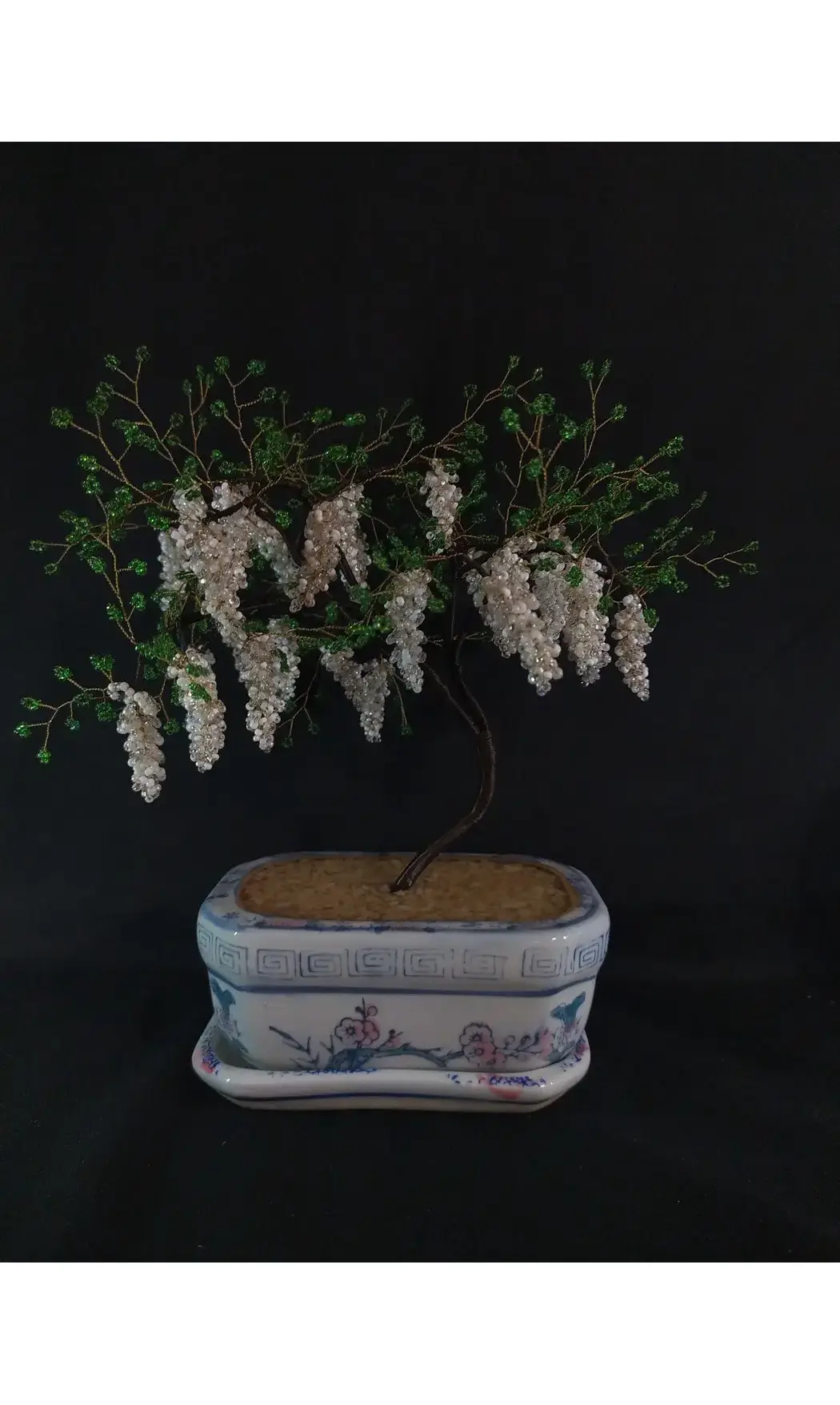 Bonsaï en fleurs pot