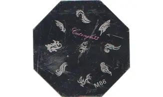 Plaque stamping M86 nail art