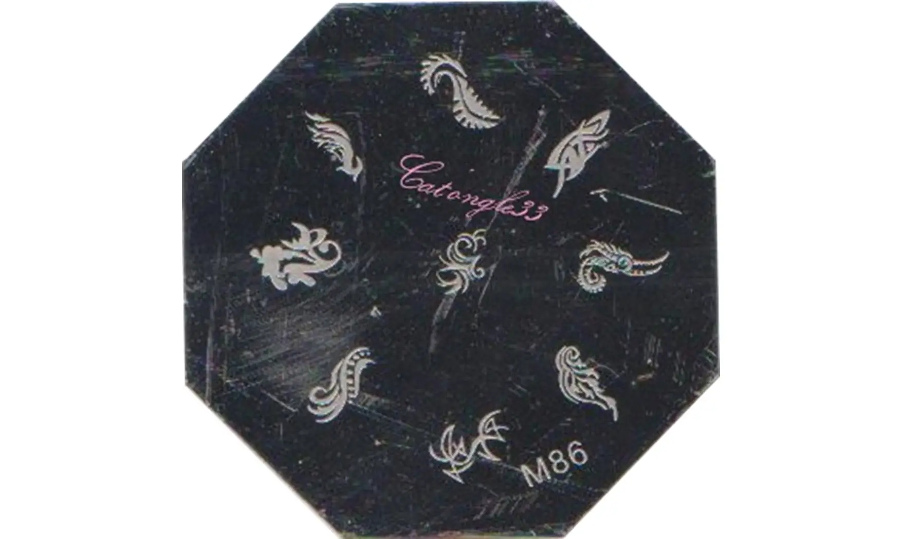 Plaque stamping M86 nail art