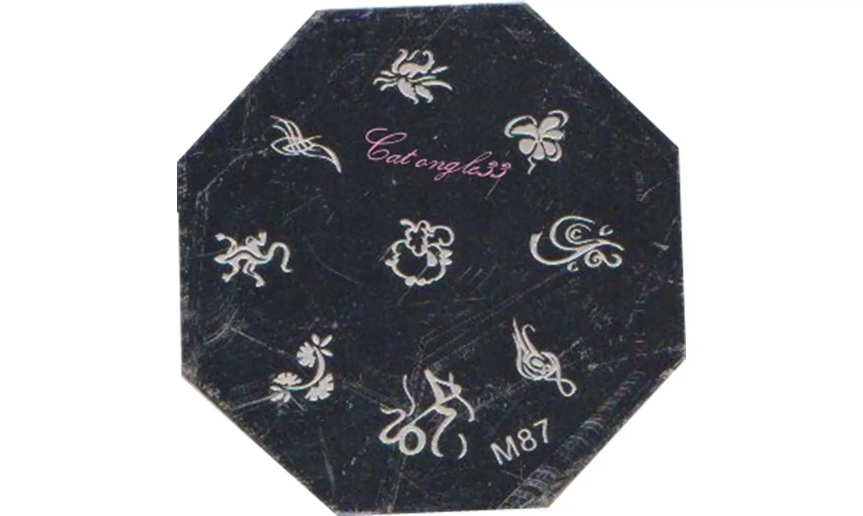 Plaque stamping M87 nail art
