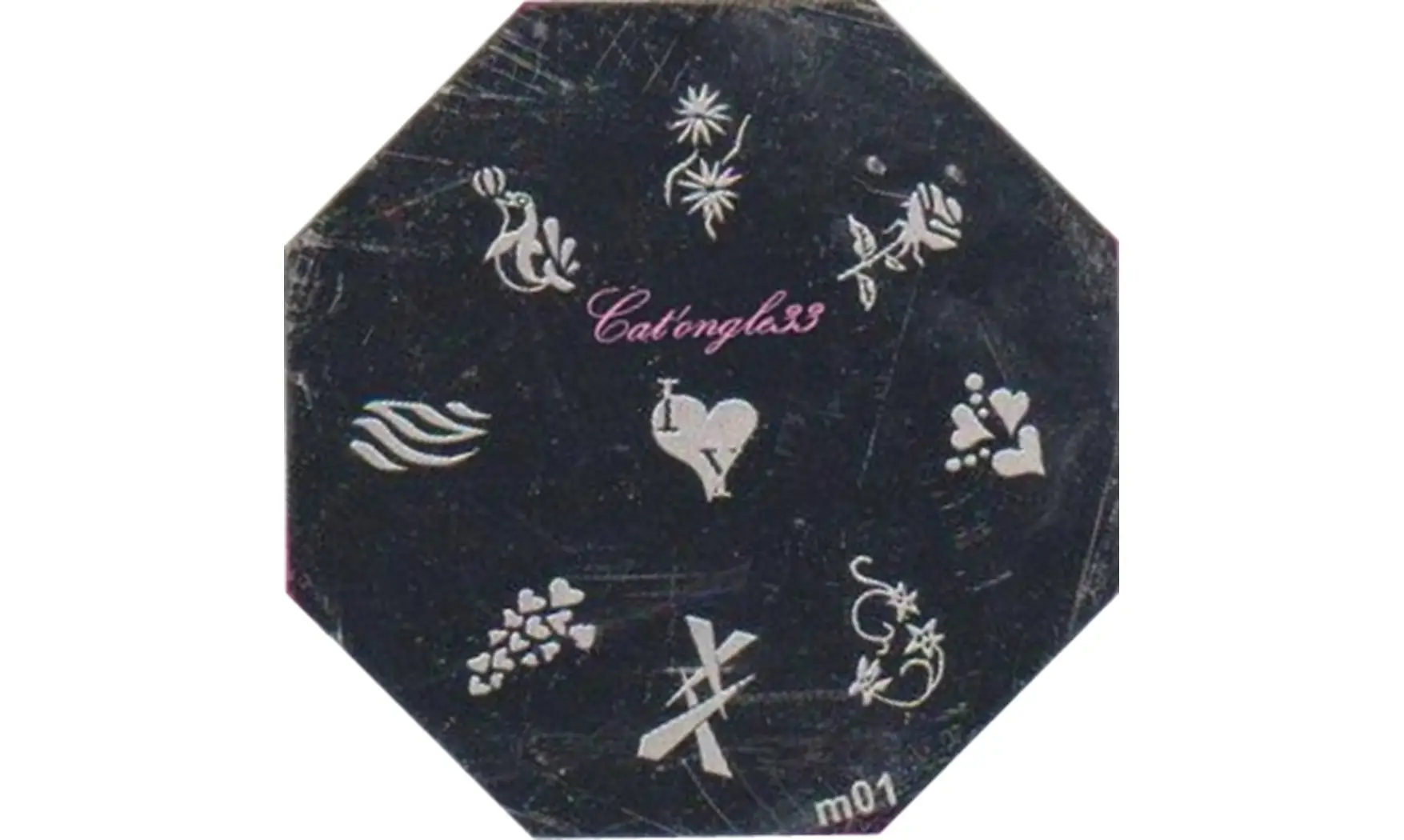 Plaque stamping M01 nail art