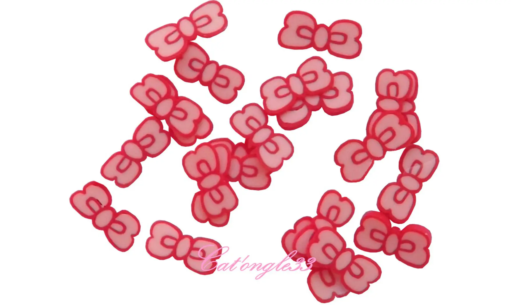Sachet de fimo noeud rouge