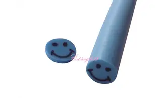 Baton fimo smiley bleu