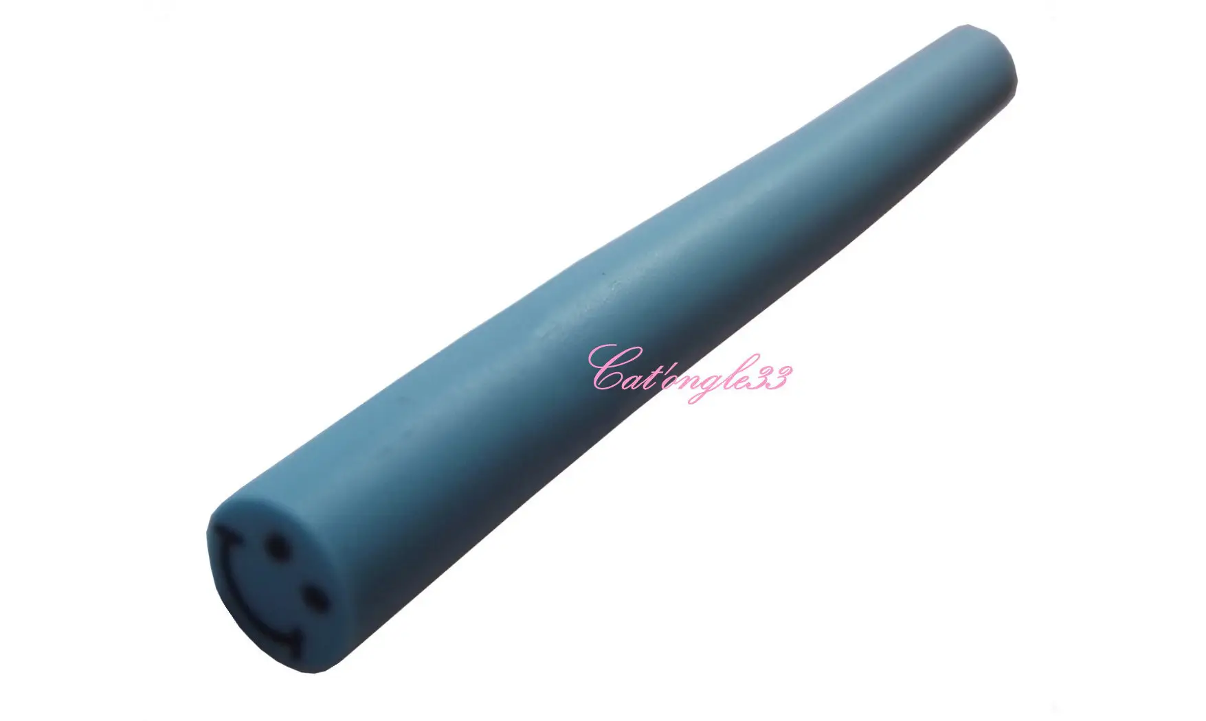 Baton fimo smiley bleu