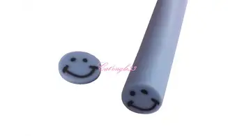 Baton fimo smiley bleu clair