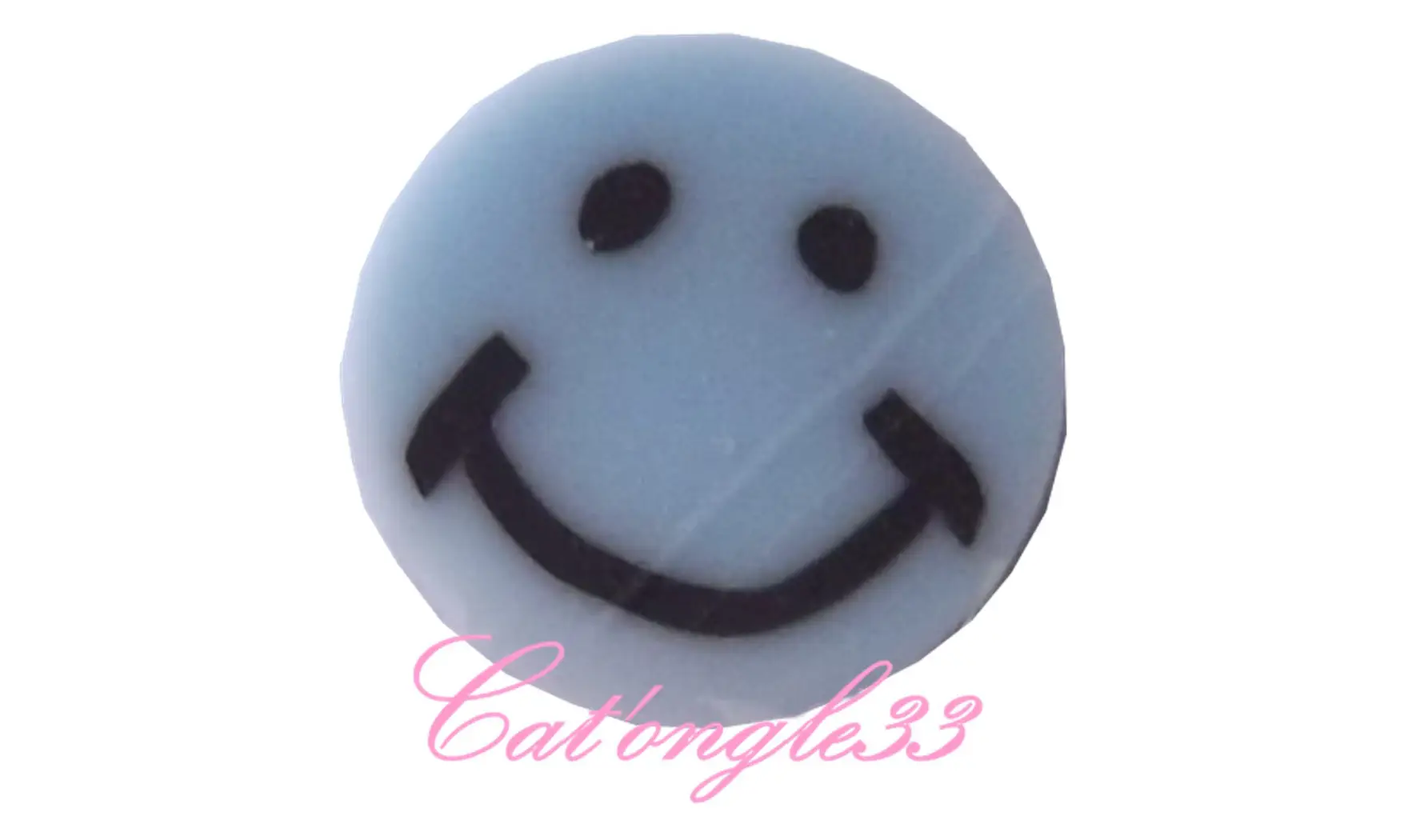 Baton fimo smiley bleu clair