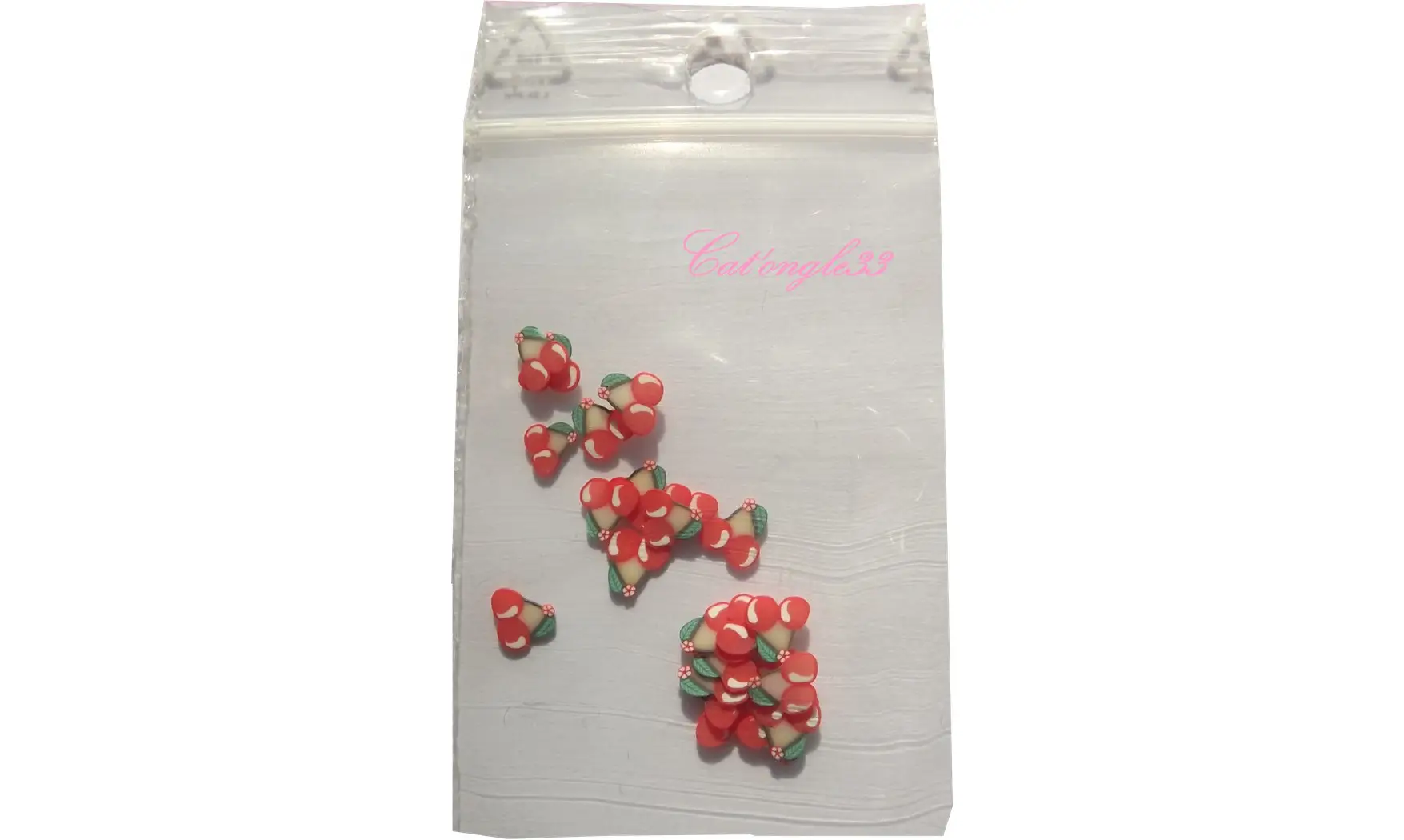 Sachet de fimo cerise