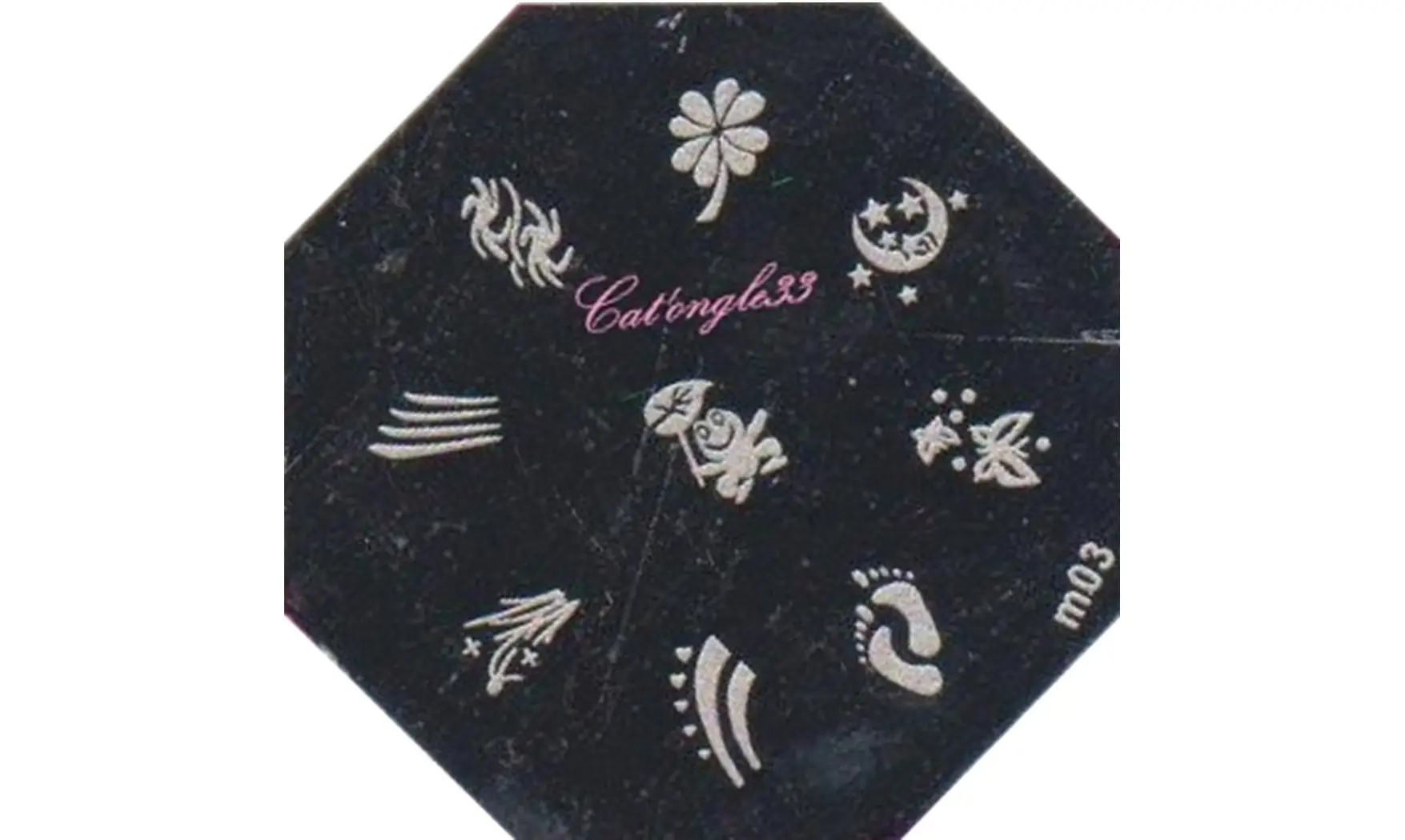 Plaque stamping M03 nail art