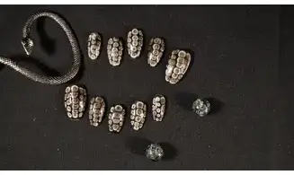 Press on nails Serpent noir - Taille XS
