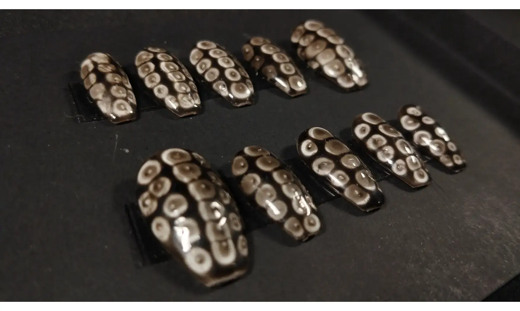 Press on nails Serpent noir - Taille XS