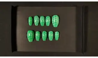 Press on nails Serpent vert - Taille XS