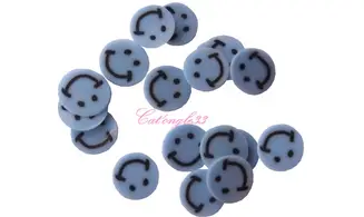 Sachet de fimo smiley bleu clair