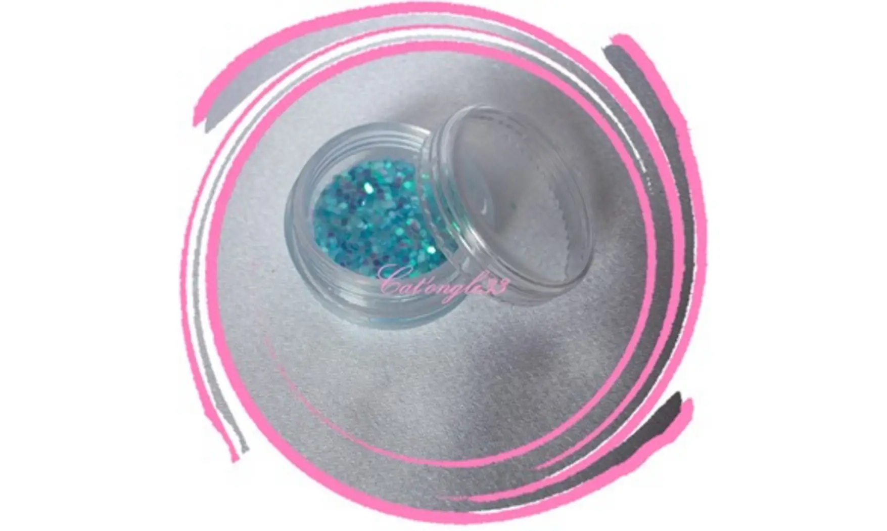 Paillette hexagonale bleu ciel clair