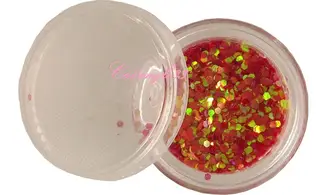 Paillette hexagonale rouge clair