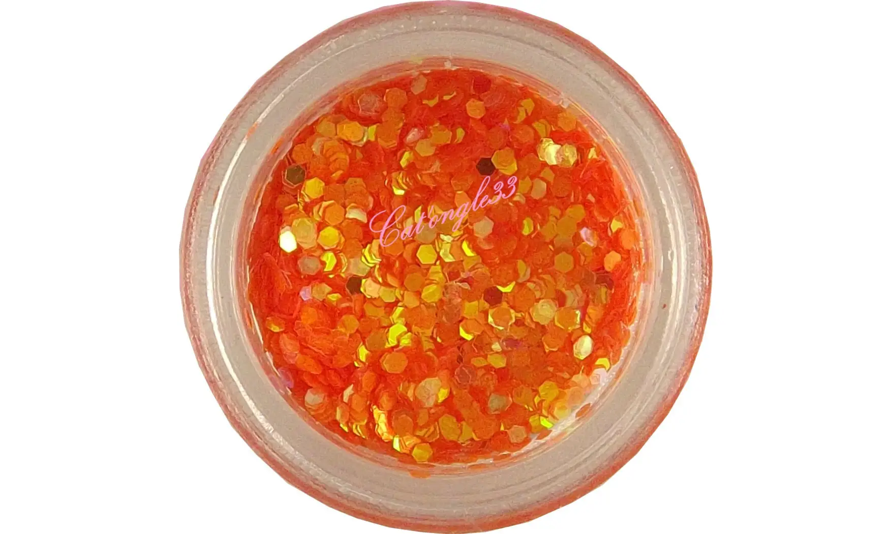 Paillette hexagonale orange clair