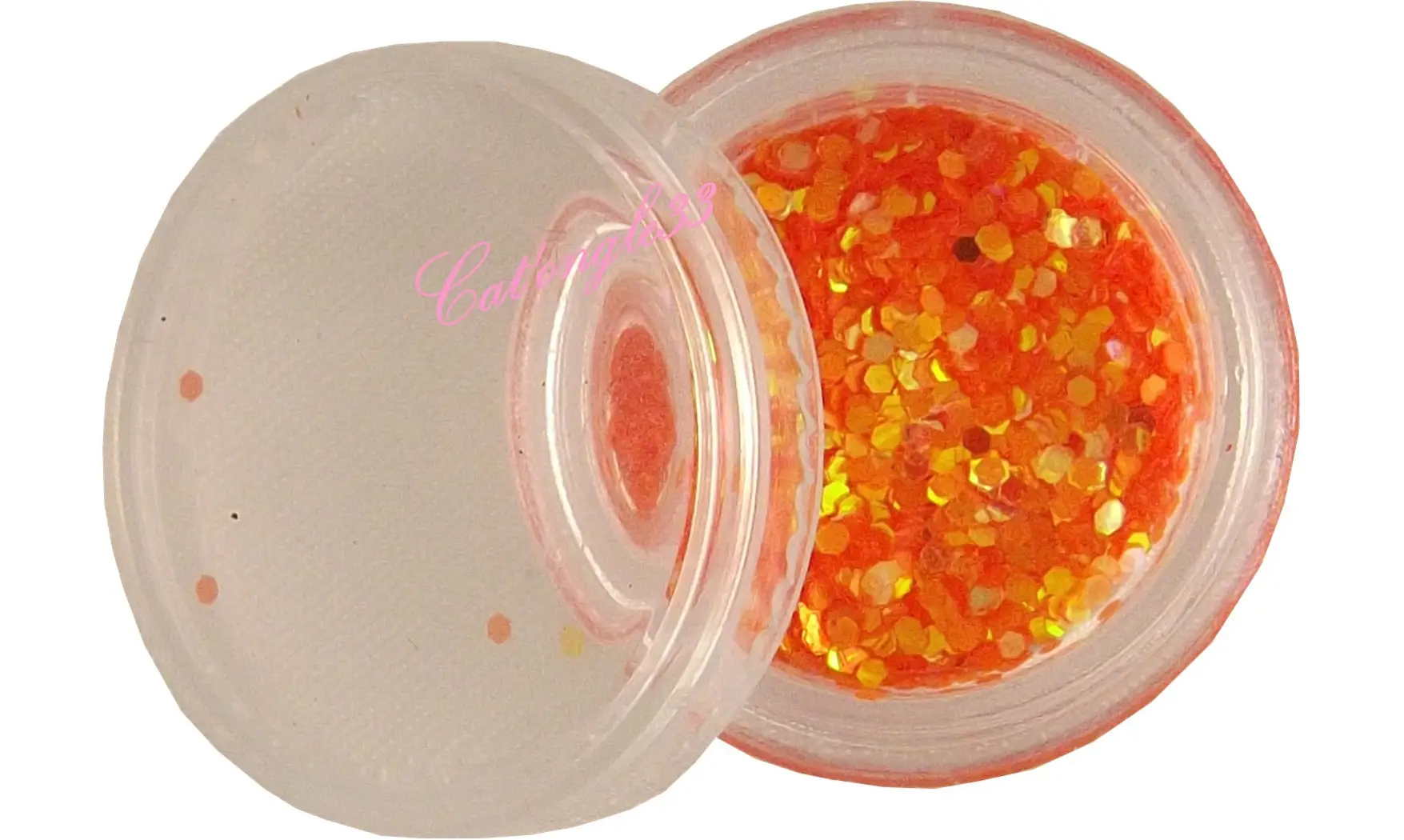 Paillette hexagonale orange clair