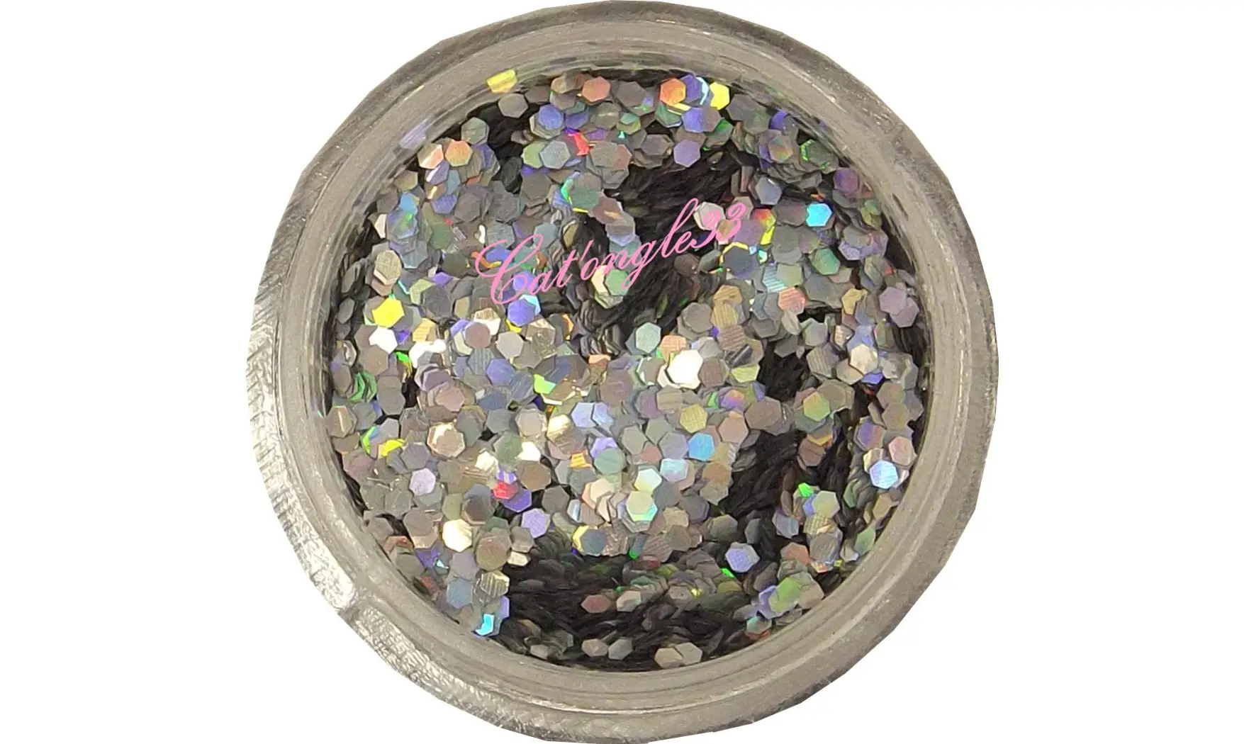 Paillette hexagonale argent
