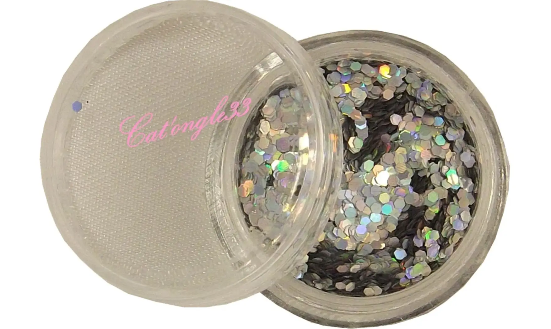 Paillette hexagonale argent