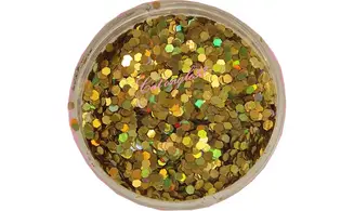 paillette hexagonale or