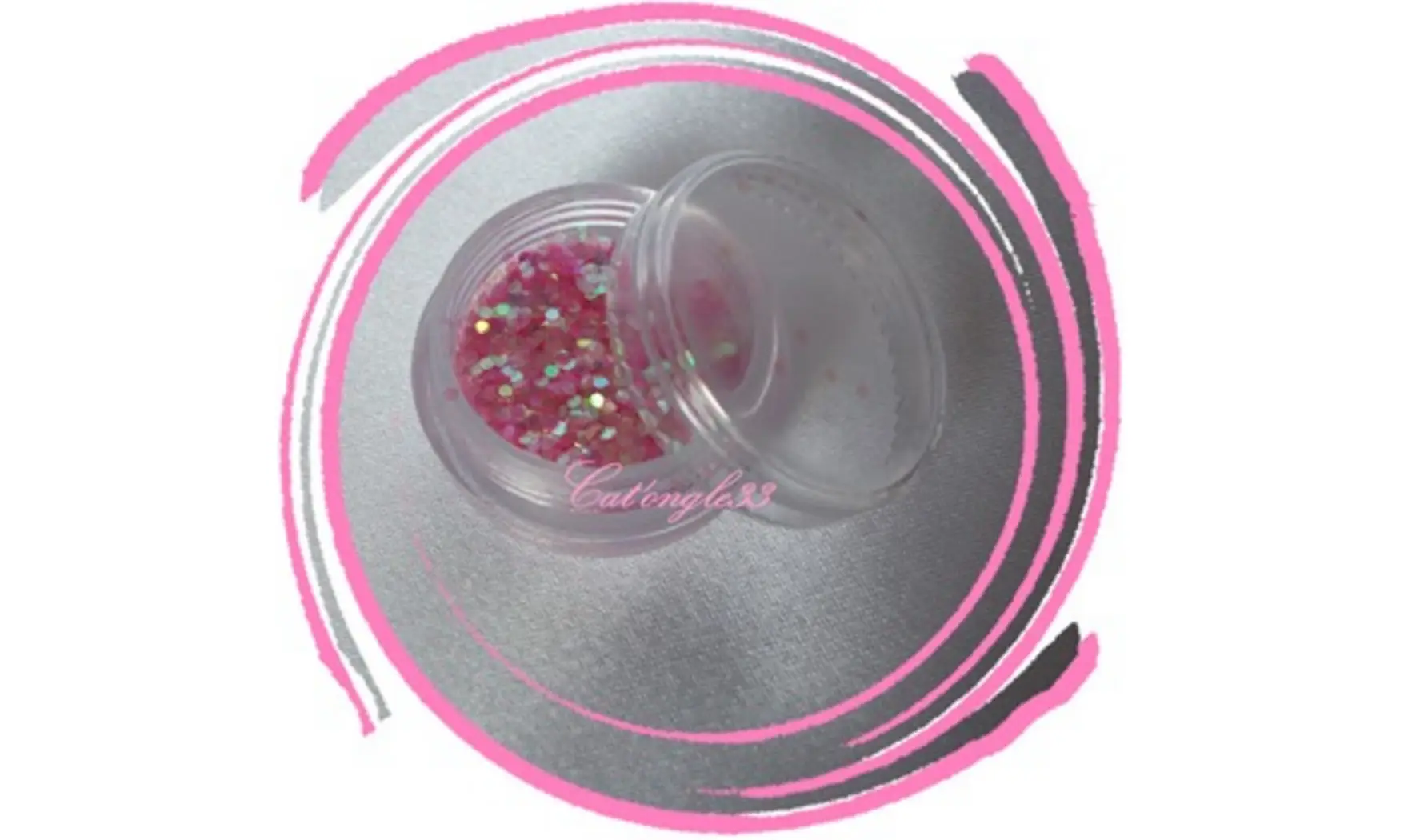 Paillette hexagonale rose clair
