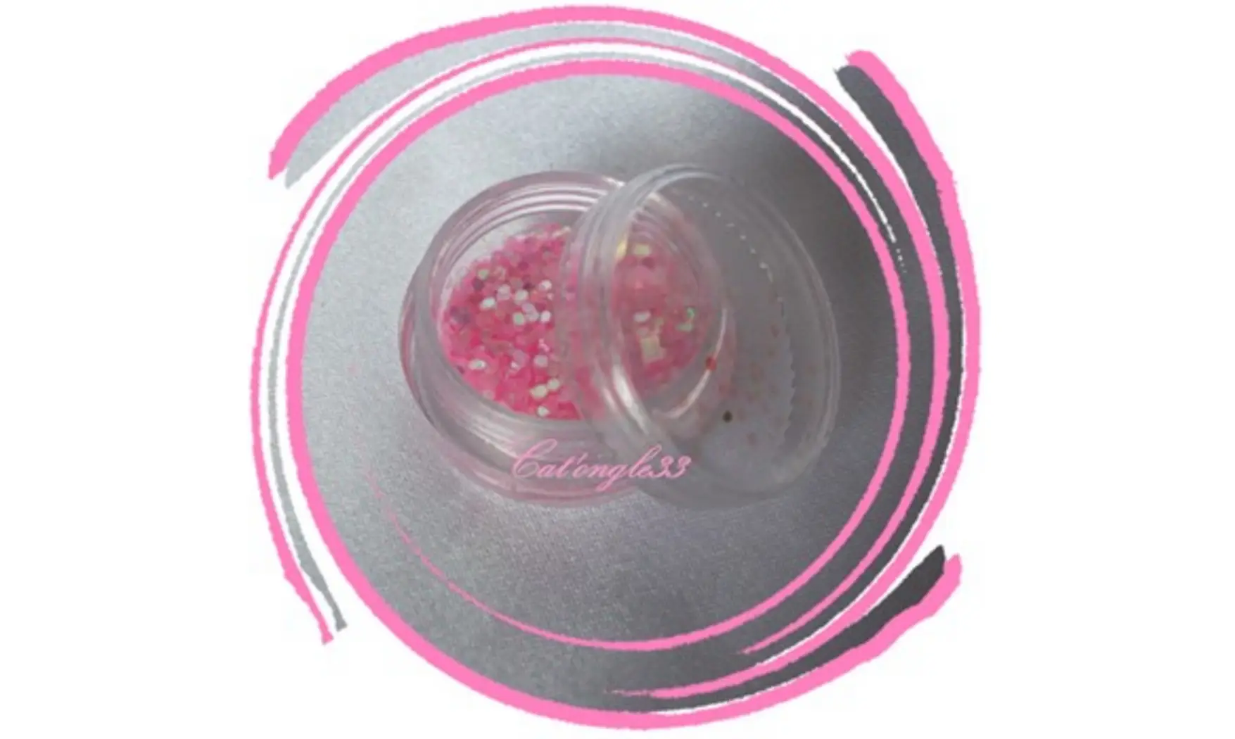Paillette hexagonale rose pale clair