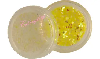 Paillette hexagonale jaune clair