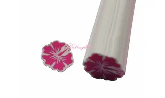 Baton fimo hibiscus fuchsia