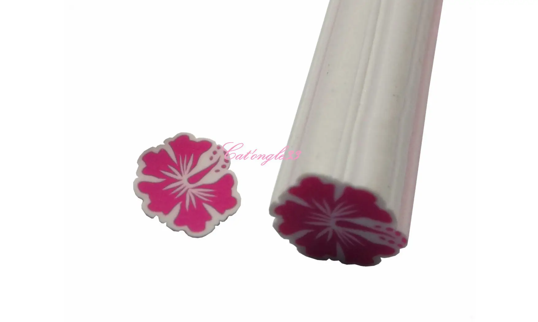 Baton fimo hibiscus fuchsia