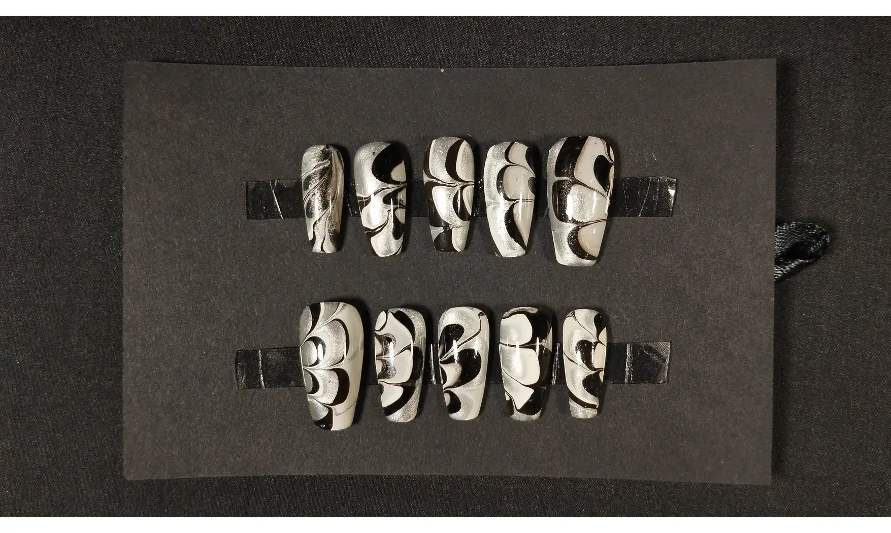 Press on nails Water Marble - Taille M