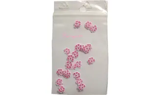Sachet de fimo hibiscus rose
