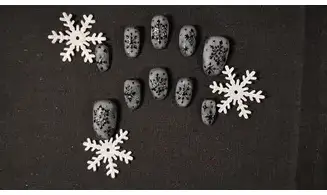 Press on nails Flocon Baroque - Taille S