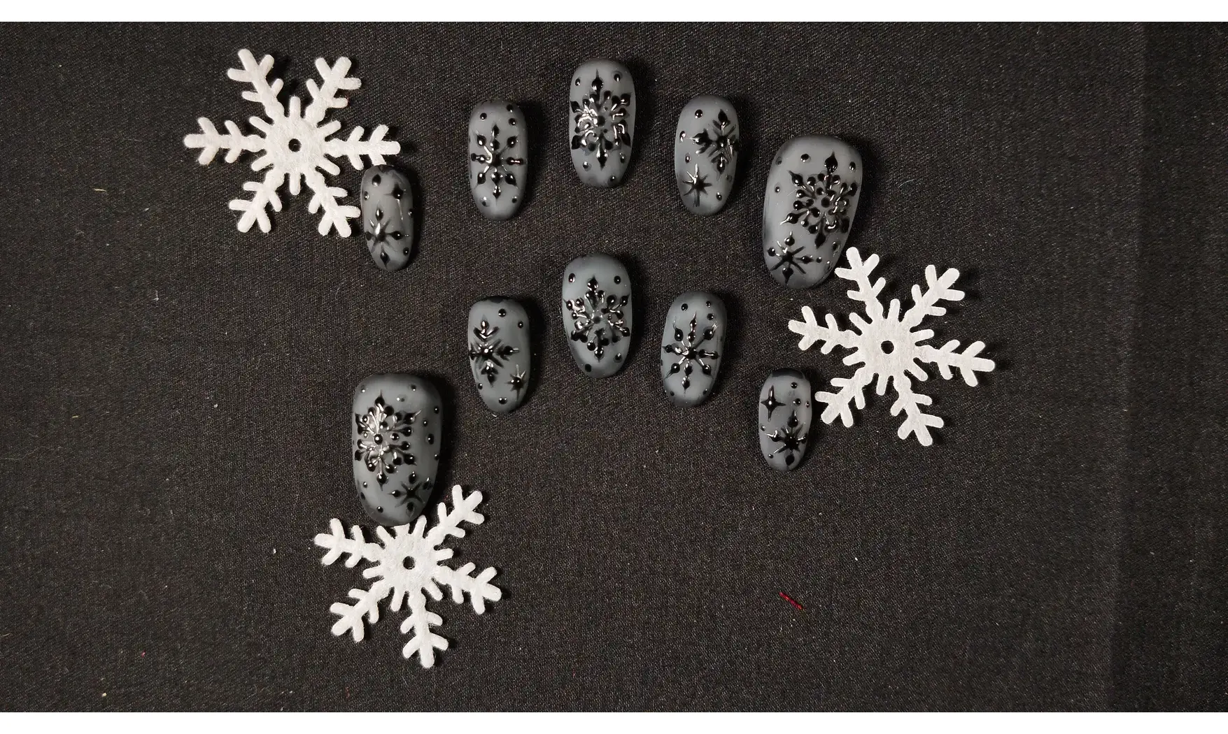 Press on nails Flocon Baroque - Taille S