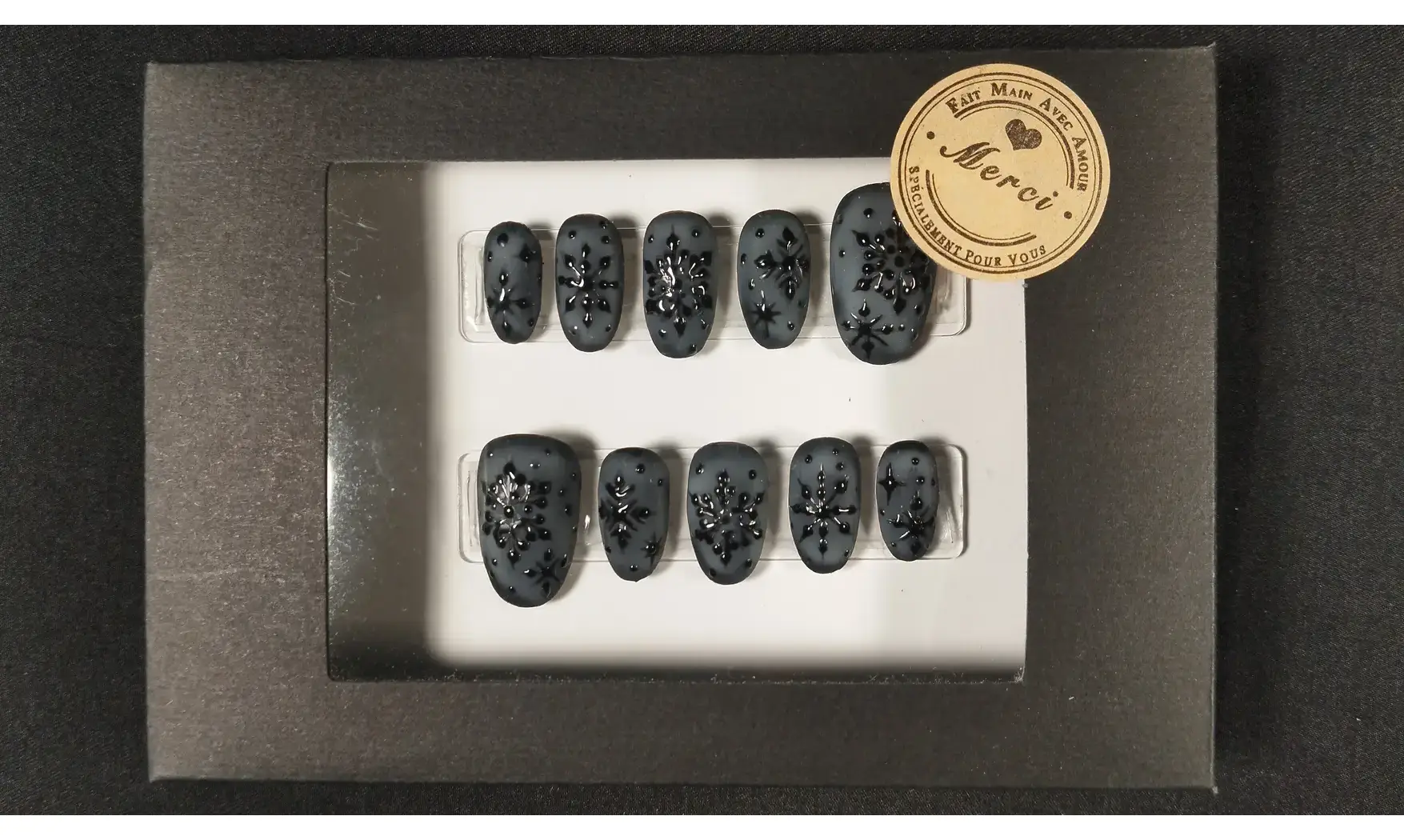 Press on nails Flocon Baroque - Taille S