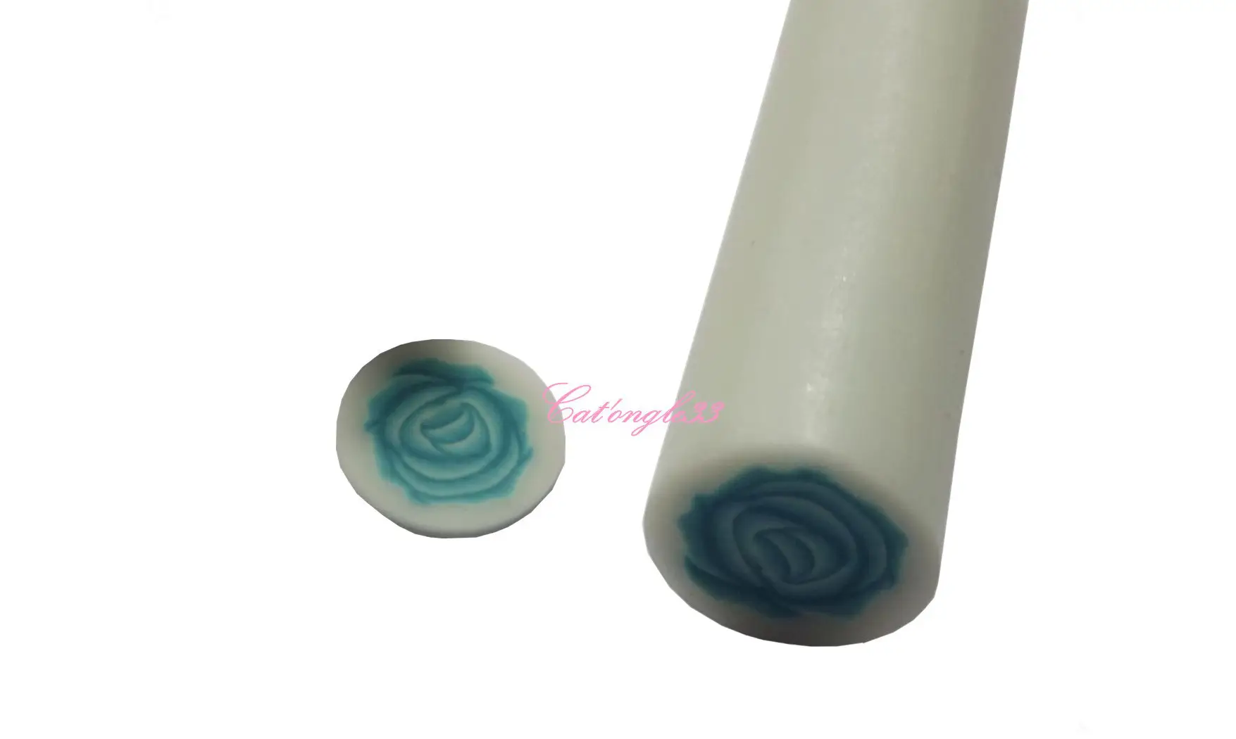 Baton fimo rose bleu