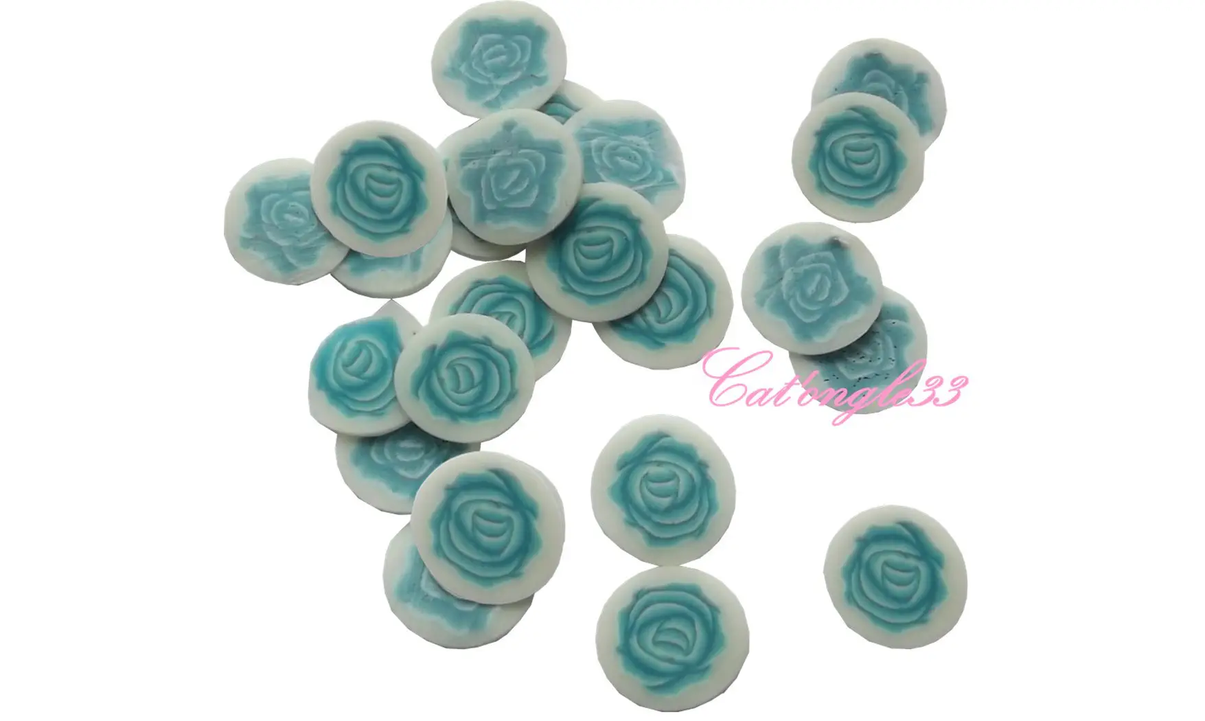Sachet de fimo rose bleu