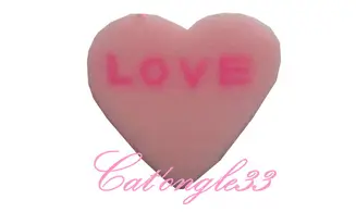 Sachet de fimo coeur rose love