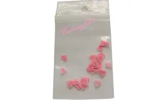 Sachet de fimo coeur rose love