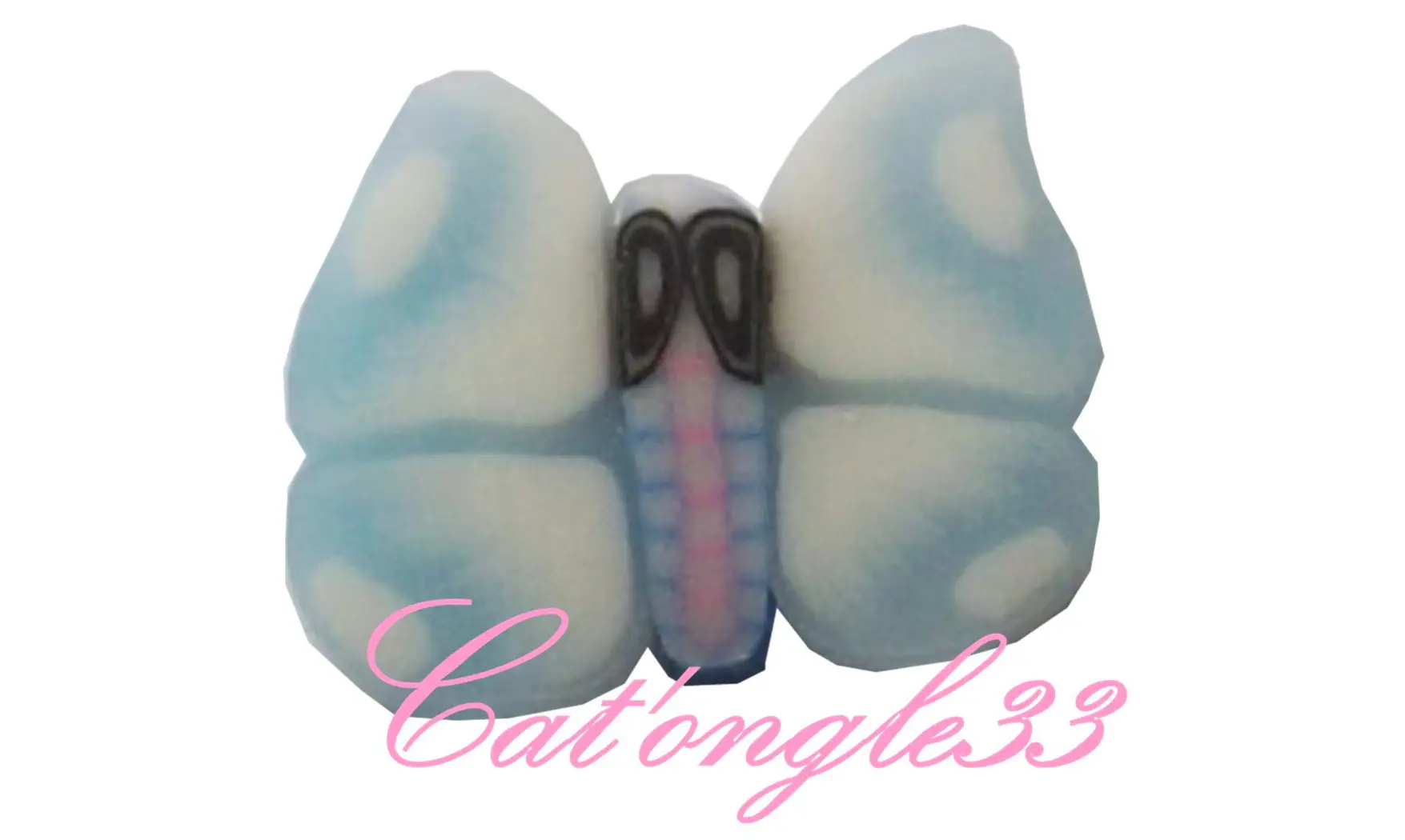 Sachet de fimo papillon bleu ciel