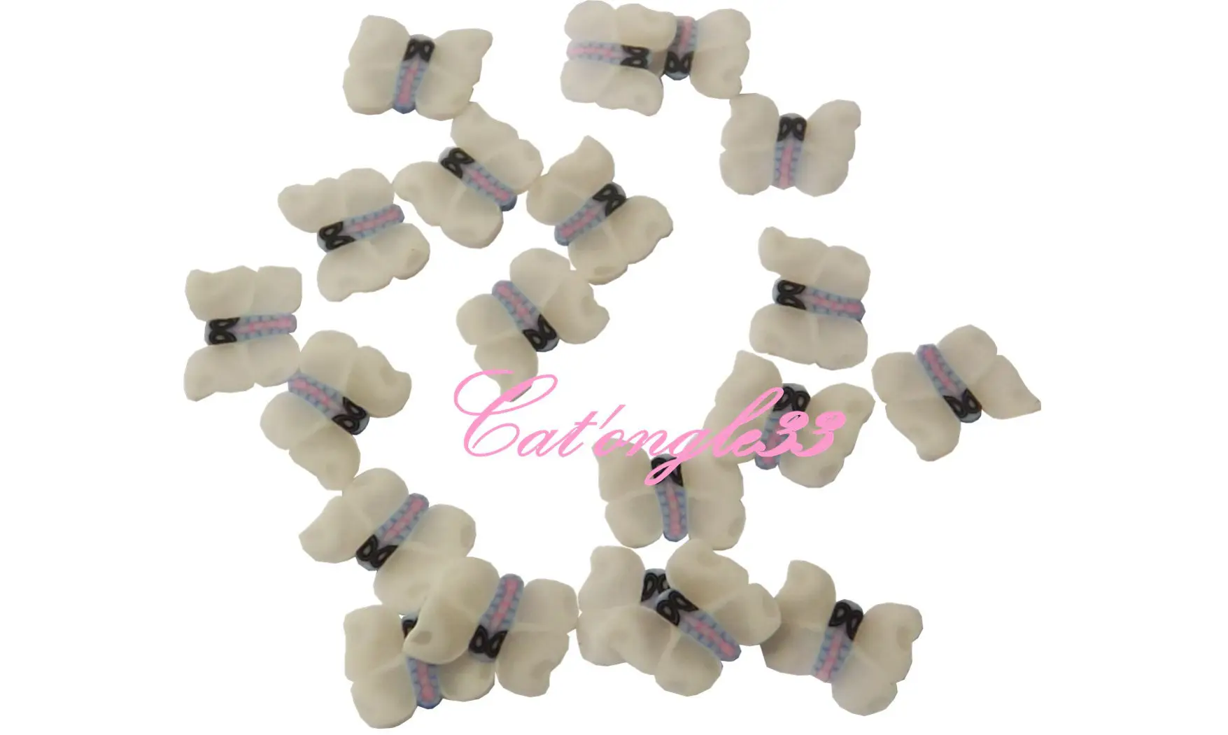 Sachet de fimo papillon blanc