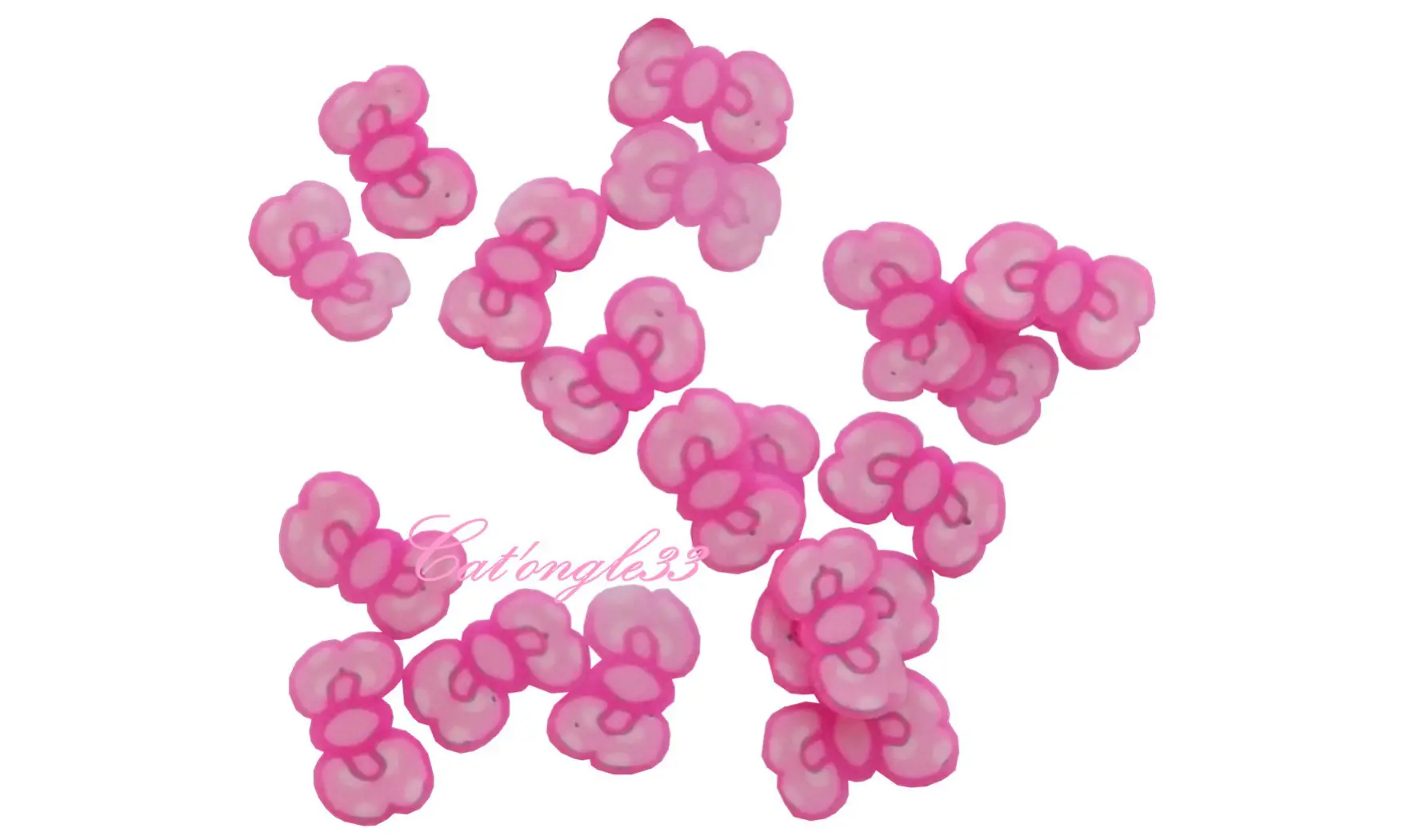 Sachet de fimo noeud rose