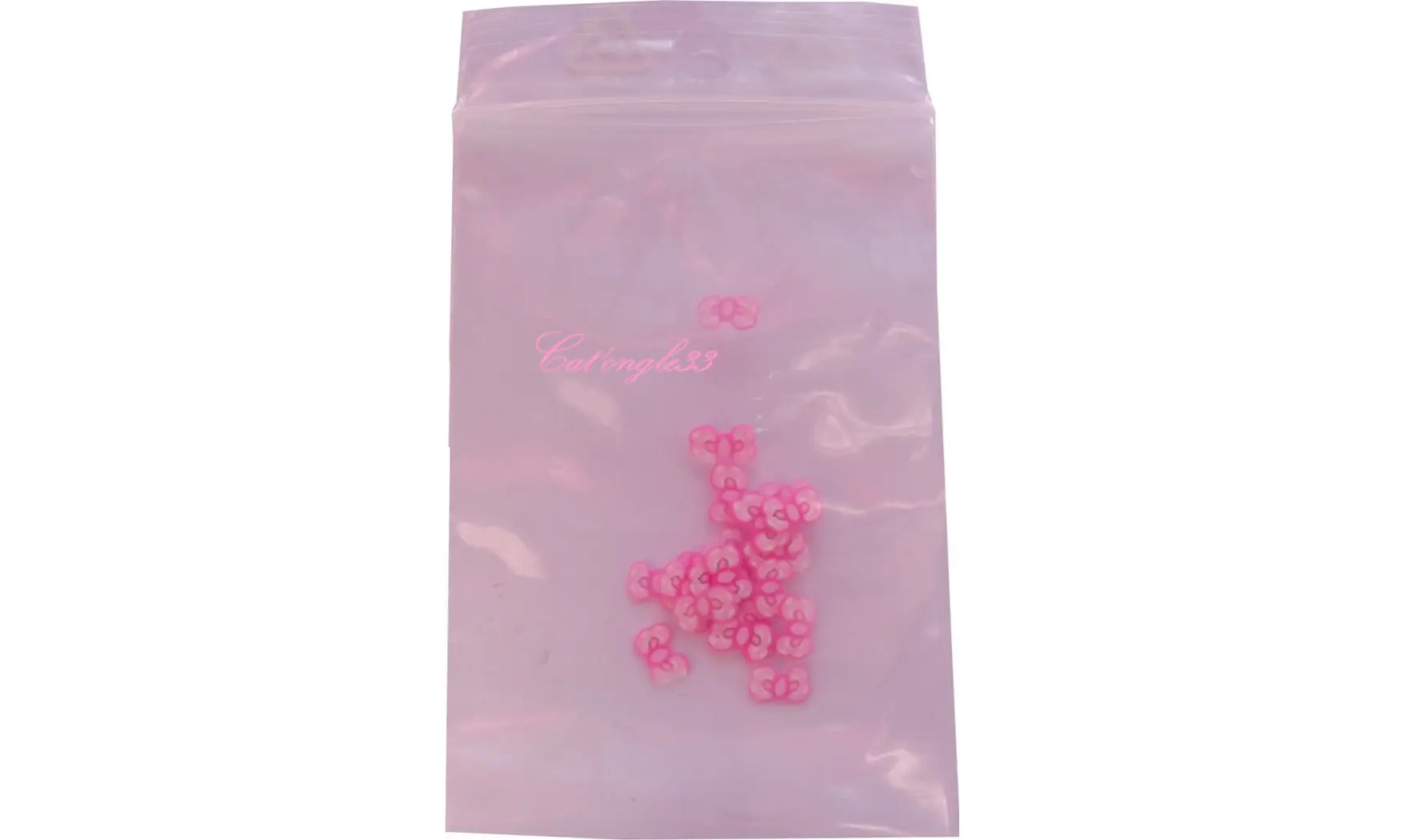 Sachet de fimo noeud rose