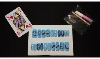 Press on nails Alice bleu - Lot 20