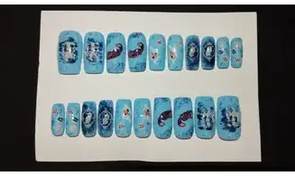 Press on nails Alice bleu - Lot 20