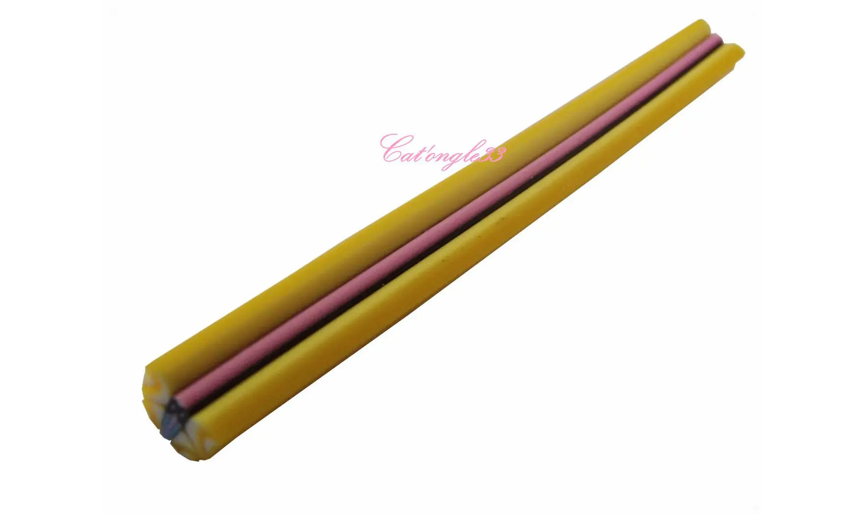 Baton fimo papillon jaune
