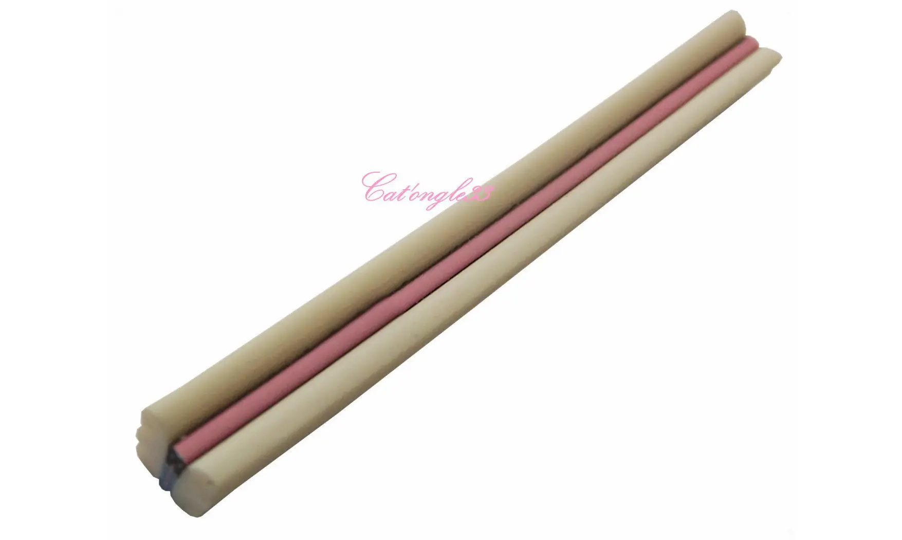 Baton fimo papillon blanc