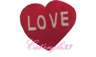 Baton fimo coeur rouge love