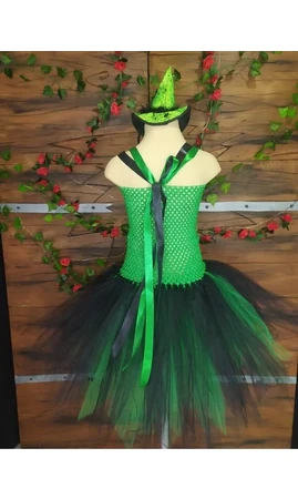 Robe tutu Sorcière Verte 4/6 ans